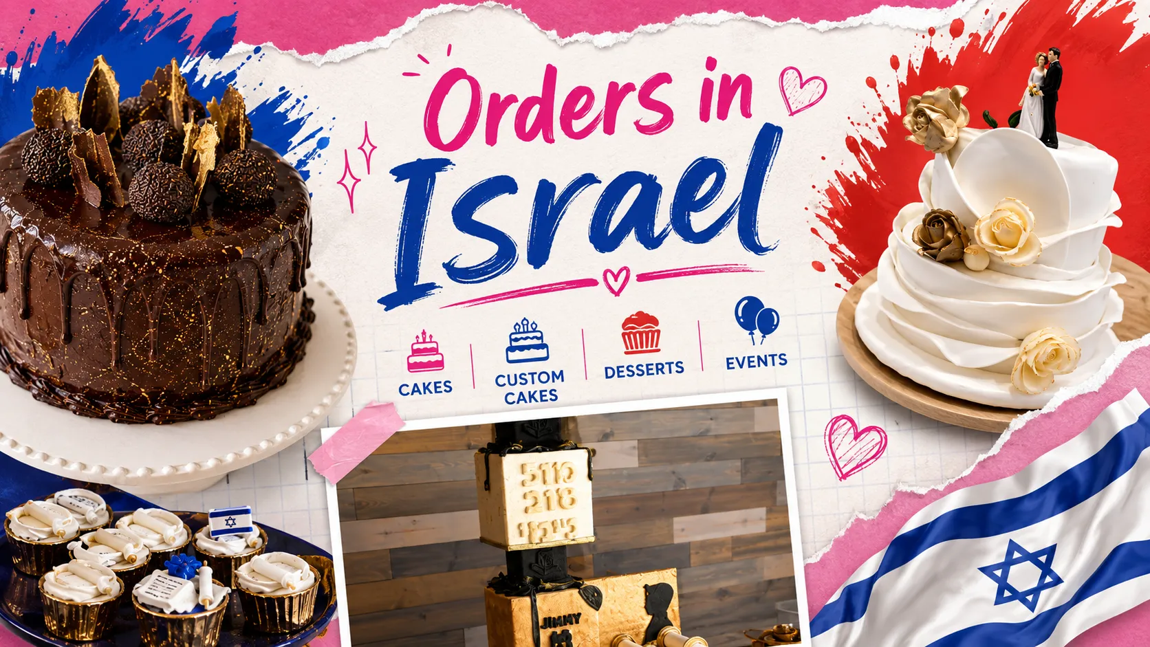 Encomendas de bolos em Israel